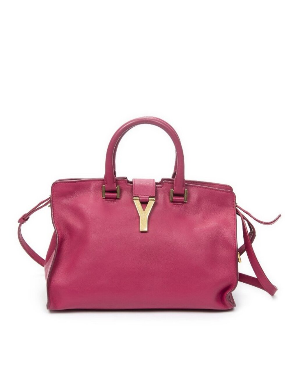 Saint Laurent Small Classic Cabas Fuchsia Pink Calfskin Leather